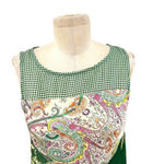 Anthropologie Tiny Trouvaille Slip Dress Midi Scarf Paisley Print Green Size XS Photo 2
