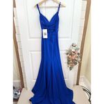 Emerald Sundae  Glam Blue Criss Cross Mermaid Gown V Neck Dress Extra Small Photo 2