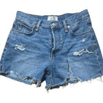Free People  Makai denim cut off Shorts 3” inseam blue size 28 Photo 0