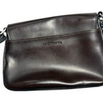 Liz Claiborne  Women Brown Leather Shoulder Crossbody Bag Purse Small Flap Casual Photo 0