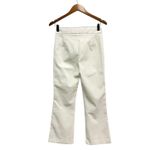 ZARA High Rise Kick Out Cropped Dress Pants White Cotton Blend size M Photo 5