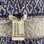 Forever 21  Blue and White Diamond Pattern Bell Bottom Pants Size M Photo 5