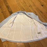 FOIL Linen Blend Single Button Blue White Striped Blazing Saddles Blazer 4 Photo 9