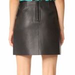 Diane Von Furstenberg Leather Miniskirt Size M Chestnut/Black $468.00 Pre-loved Photo 3