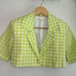 For Love & Lemons Maureen Blazer. Size: XS. NWT. Color: Green and White. Photo 1