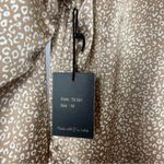 Japna NEW  Medium Animal Print Button Down Blouse Top Flowy Office Formal Photo 5