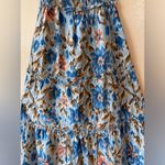 House of Harlow 1960 Zoey Ruched Flutter Sleeves Blue Floral Maxi Dress Size M Size M Photo 2