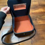 Black vintage shoulder bag with Mirror inside Handbag Photo 3