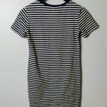 H&M Basics Tunic Shirt Dress Top T Short Sleeve Cotton Striped Womens M Photo 2
