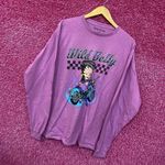Biker Betty Easy Rider Motorcycle Betty Boop Long Sleeve L Photo 2