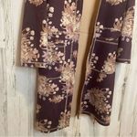 Amanda & Chelsea Chelsea & Theodore Faux Suede Brown Floral Jacket Womens Size M -Brown Tan Ivory Photo 8