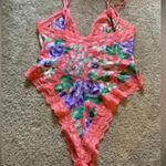 Victoria's Secret Vintage Gold Label Lace Floral Teddy Size Large Photo 3