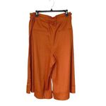 Lane Bryant ‎ Womens High Rise Ramie Blend Cropped Wide Leg Pants Rust Size 14/16 Photo 2