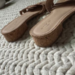 Ann Taylor  Brown Cork Woven Slides Photo 2