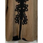 Bob Mackie Womens Jacket Full Zip Embellished Floral Knitted Brown XL Photo 7