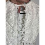 Francesca's Women's Open Back Lace Lined Cap Sleeve Mini Dress White Size XS Photo 8