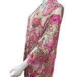 Umgee Floral Paisley Print Sheer Pink Kimono Duster Bohemian Festival Cover Up Photo 5