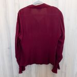The Look Randolph Duke Womens Silk Blouse Size 16 Burgundy Ruched Office Siren Red Photo 4