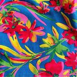 J.Crew  Linen Blend Tropical Floral Sidewalk Blue Pink Green Skirt Size 6 Photo 2
