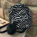 Justice  Black and Silver Sequin Zebra Backpack Like New! Photo 2
