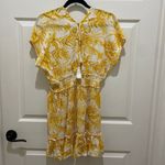 Blue Island  Yellow Floral Beach Dress Coverup XS Photo 2