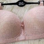 Black BOW Size 38C Lace Bra New Pink Photo 0