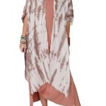 Woven Heart  Tie Dye Fringe Kimono Photo 1