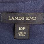 Lands' End  Blue Sheath Dress Size 10 Petite Classic Sleeveless Blue Dress Photo 6