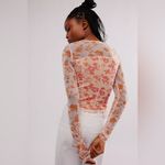  Betty's Garden Top In Coral Combo Current On Free People $68Retail Photo 3