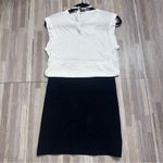 BCBGMAXAZRIA Dress with Chic Black Pencil Skirt & White Top w/Necklace Small Photo 6