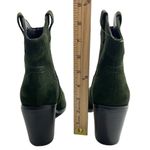 Marc Fisher NEW Gona Western Bootie Dark Green Suede Leather Fall Boots 6 Shoes Photo 3