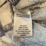 Joie  Blue And White Tropical Toile Fit and Flare Dress, Sz 10 Photo 12