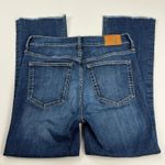 J. Crew 9” Billie Demi Boot Crop Dark Wash Fray Hem Button Fly 26 Inseam Size 28 Blue Photo 11
