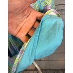 Modcloth fit and flare sleeveless dress blue, pink & green size medium Photo 8