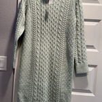 Ann Taylor NWT  Mint Green Cable Knit Sweater Dress Medium Photo 0