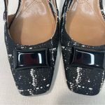 J Renee Samina Womens Sz 8.5 Black & White Plaid Sling Back Pumps Photo 3