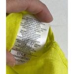 Ellen Tracy Ellen Tracy Womens XL Linen Chartreuse Shirt Top Tunic Preppy Breathable Boho Photo 6