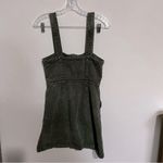 Thrills Catherine Olive Green Denim Button Down Overall Dress Photo 8