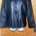 Women’s Black Lather Jacket Size Small Photo 2