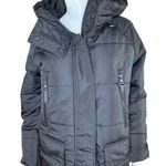Susan Graver Water Resistant Quilted Puffer Jacket Black XX-Small NWOT Hooded Photo 3