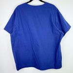 Allheart Scrub Basics Solid Blue Scrub Top Shirt Size Large L Unisex Photo 1