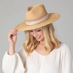 San Diego Hat Company x Anthropologie Coastal Sunset Women's Stiff Brim Fedora Tan Photo 1