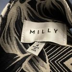 Milly Designer Floral Aesthetic Chevron Black / White / Orange Halter Dress Sz 4 Photo 10