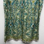 Bohemian Paisley Linen Coastalgirl Beach Gardencore Pin Tuck Top Size Medium Green Photo 3