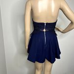 Hello Molly Navy Lace Strapless Bustier Romper Photo 2