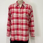 Current/Elliott Current Elliott The Perfect Plaid Shirt 0 XS Omaha Red Flannel Western Country Photo 3