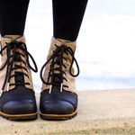 Sorel  PDX Premium Wedge Bootie Boots Tan and Black NL2796-012 Size 9.5 Photo 2