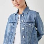 Rails Denim Jacket  Lady Liberty Outerwear Fall Winter Size L NWT Photo 0