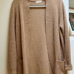 KIRUNDO Cardigan Sweater in Khaki, size medium Tan Photo 0