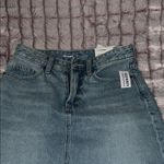 Old Navy Blue Gold Midi A-Line Skirt with Slit Photo 2